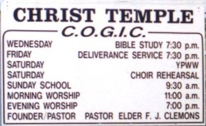 Christ Temple Sign